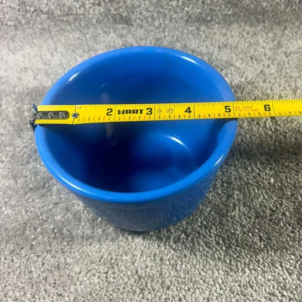 Oxford Ware Custard Cup Blue Ceramic Ramekin Bowl Made in USA 4.5